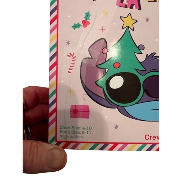 Disney LILO Stitch Christmas Holiday Crew Socks Box Set 3 Pairs Unisex stocking‎ - Picture 3 of 7
